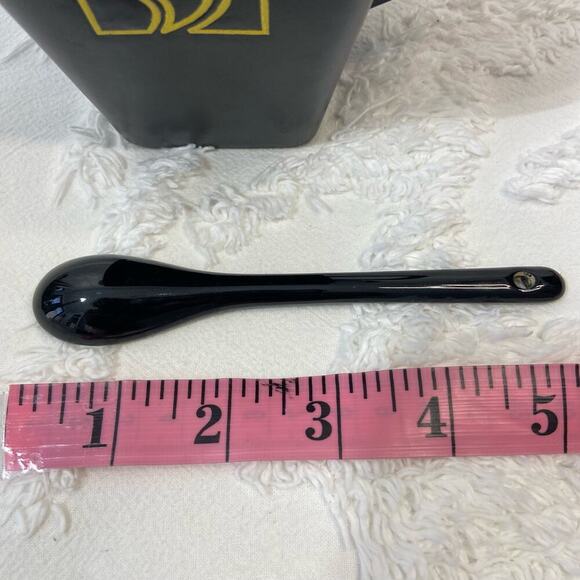 DISARONNO Square Collector's Spirit Mug w/Spoon Ceramic Blk/Yellow 8oz Rum Booze - Picture 7 of 7